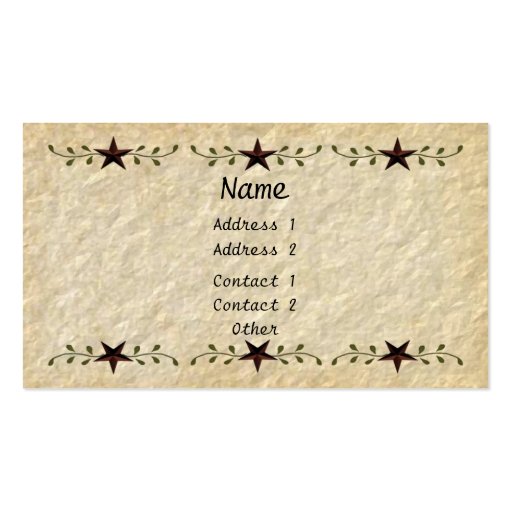 Country Stars Business Card