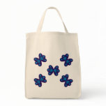 Country Style Butterfly (dark blue) Canvas Bag