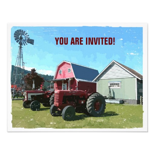 Country Style Get Together Personalized Invites