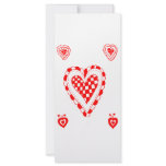 Country style heart, small heart corners design custom rack cards