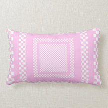 Country Style Pink White Check 2a Throw Pillow