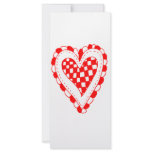 Country Style Red heart frilly edges design Rack Card Design