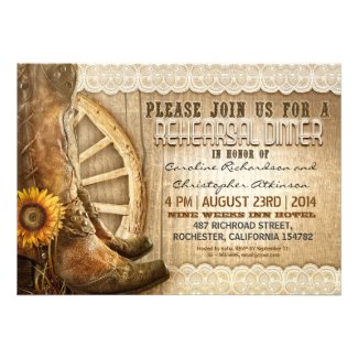 country style rustic wood rehearsal dinner invites