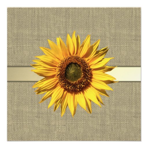 Country Sunflower Bridal Shower Personalized Invites