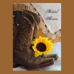 Country Sunflower Bridal Shower Invitation invitations
