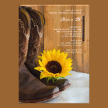 Country Sunflower Bridal Shower Invitation invitations