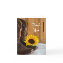 Country Sunflower Bridesmaid Thank You Card
