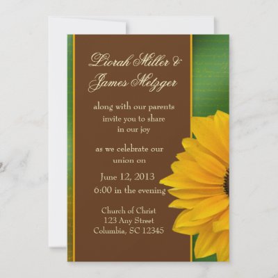 Country Sunflower Invitation Template by perfectwedding
