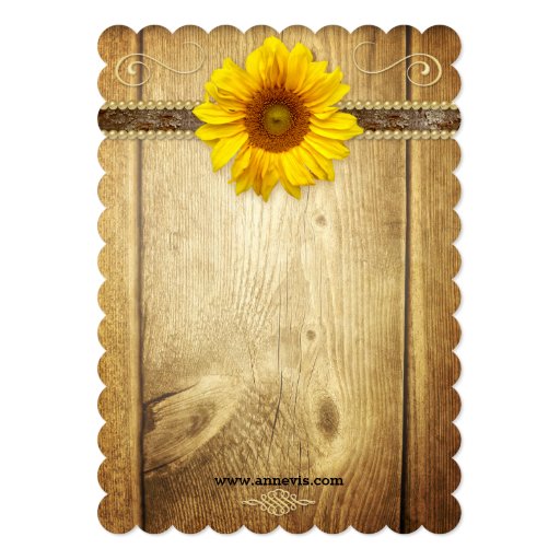 Country Sunflower Post Wedding Party Invitation Card