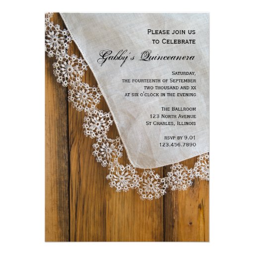 Country Sunflower Quinceanera Party Invitation
