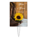 Country Sunflower Wedding Cake Topper