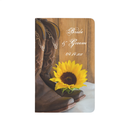 Country Sunflower Wedding Checklist Notebook Journal