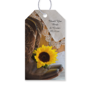 Country Sunflower Wedding Favor Tags Pack Of Gift Tags
