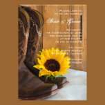 Country Sunflower Wedding Invitation invitations