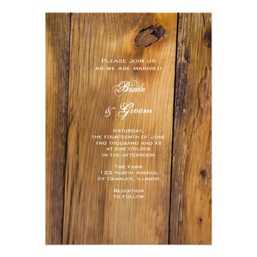 Country Sunflower Wedding Invitation