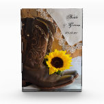 Country Sunflower Wedding Keepsake Acrylic Award