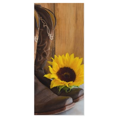 Country Sunflower Wedding Program Rack Card Design
