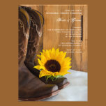 Country Sunflower Wedding Rehearsal Dinner Invite invitations