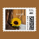 Country Sunflower Wedding RSVP Stamp stamps