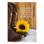 Country Sunflower Wedding Save the Date Invite