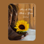 Country Sunflower Wedding Save the Date Magnet magnets