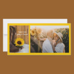 Country Sunflower Wedding Thank You Photo Card photo cards