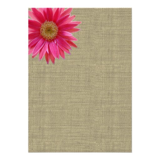 Country Sunshine Pink Daisy Rehearsal Dinner Invitations