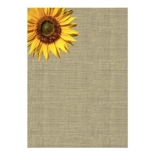 Country Sunshine Sunflower Bridal Shower Invitations