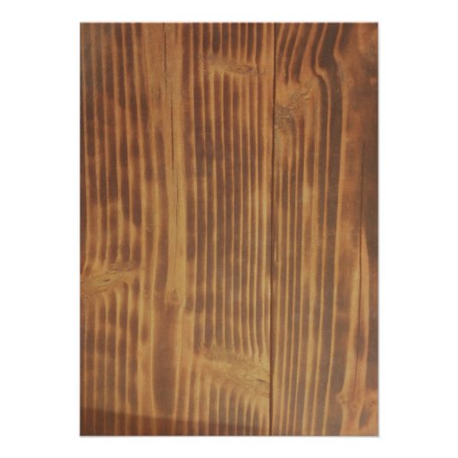 Country Swirl Rustic Wood Wedding Invitations