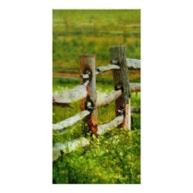 Country - The old fence post Photo Card Template