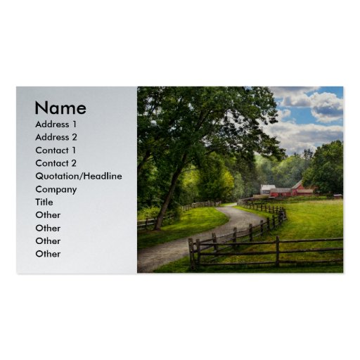 Country - The pasture Business Card Template (front side)