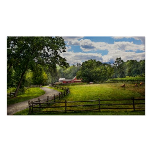 Country - The pasture Business Card Template (back side)