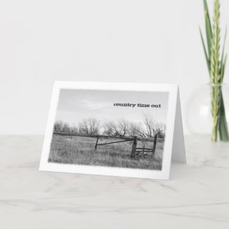 Country Time Out Greeting Card card