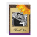Country Vintage Sunflower Wedding Thank You Cards Custom Invites