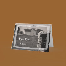 Country Wedding Be My Bridesmaid cards