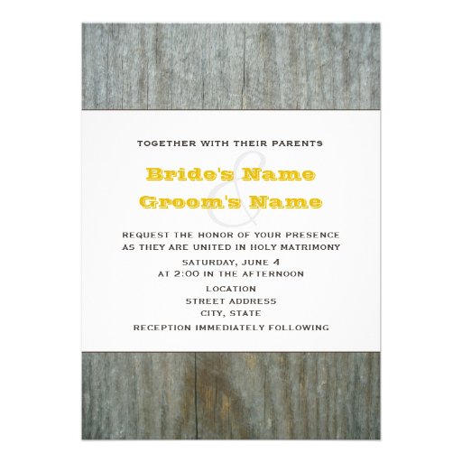 Country Wedding: Daisies & Black Eyed Susans Personalized Invitations