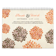 Country Wedding Personalized Photo Guest Book Calendars