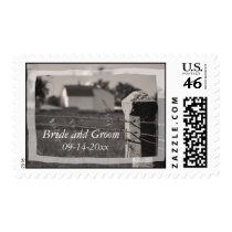 Country Wedding Postage Stamp