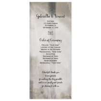 Country Wedding Program Announcements