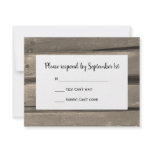 Country Wedding Response Card Invitations