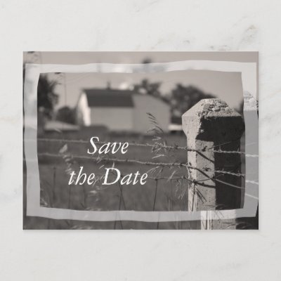 Country Wedding Save the Date Announcement Postcard