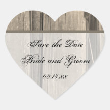 Country Wedding Save the Date Stickers
