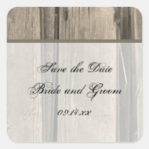 Country Wedding Save the Date Stickers