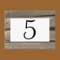 Country Wedding Table Number postcards