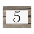 postcard - Customize these Country Wedding Wedding Table Numbers and create a different card for each table at your wedding reception. Feel free to add text or change the font to suit your wedding needs. Border image is a sepia tone farm photograph of weathered barn wood. Perfect for a country or farm wedding.