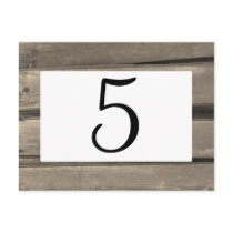 Country Wedding Table Number postcards