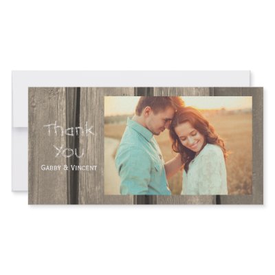Country Wedding Thank You Photo Card