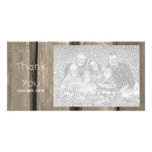Country Wedding Thank You Photo Card