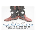 Country Western American Bachelorette Party invitations