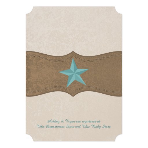 Country Western Baby Shower Announcement